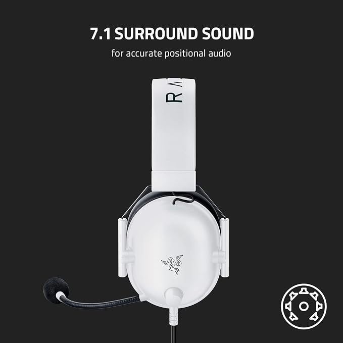 Razer BlackShark V2 X Gaming Headset for PC, 3.5mm Audio Jack, White - Image 7
