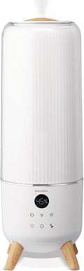 Homedics Ultrasonic Humidifier - Large Deluxe Air Humidifiers for Bedroom, Plants, Office - Top-Fill 1.47-Gallon Tank, Cool Mist, Essential Oil Pads and Built-In Timer, 3 Speed Settings, White by Homedics