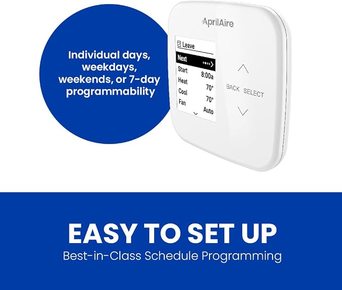 AprilAire S86WMUPR Wi-Fi Programmable Thermostat, 2H/2C Heat/Cool Stages or - Image 5