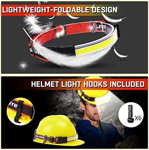 Rechargeable Headlamp,Super Bright 1500 Lumens 6 Modes Head Lamp Led Rechargeable with Tail Red Light,Wide Beam Led Headlamp Waterproof for Adults Outdoor Camping Hiking Hunting Accessories - Image 7