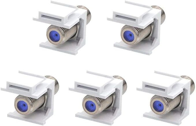 VCE Coax Keystone Jack Insert 3GHz Coaxial Cable Connector, F-Type RG6 Cable by VCE