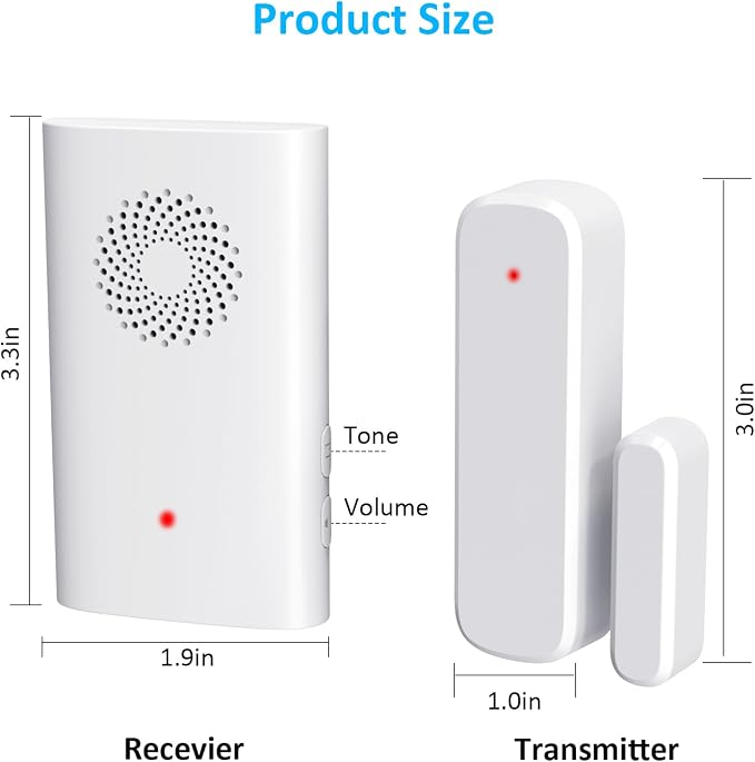 Wireless Door Sensor Chime, Door Open Alarm When Entry Business/Office/Store - Image 6