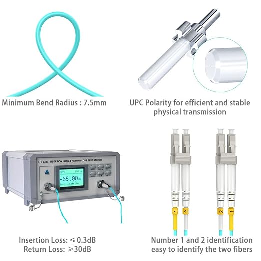 LC to LC Multimode Fiber Patch Cable, 5m OM3, Options 7inch~500ft, 40G Duplex - Image 5