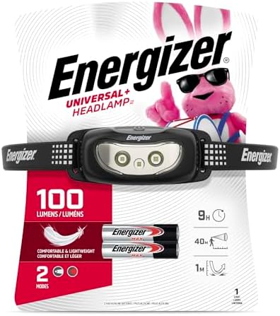 Energizer Universal LED Headlamp (2-Pack), Bright Head Lamp for Outdoors, Camping and Emergency Light, IPX4 Water Resistant (Batteries Included) - Image 2