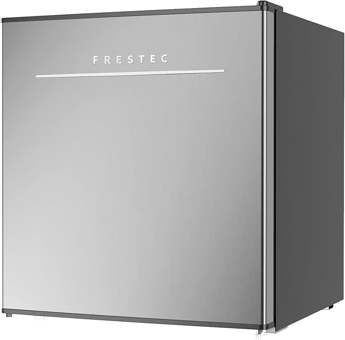 1.7 Cu.Ft Mini Fridge with Freezer, Mini Fridge for Bedroom, Small Refrigerator, Dorm Refrigerators with Freezer, Compact Refrigerator for Office, Apartment, Dorm, Bedroom (Grey) by Frestec