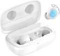 Tribit FlyBuds 3 Wireless Earbuds, 110H Playtime Bluetooth Headphones | IPX8 Waterproof, BT5.3, Deep Bass Sound Earphones, Custom EQ, Charging Case, Light Weight in-Ear Buds, Built-in Mic, White by Tribit