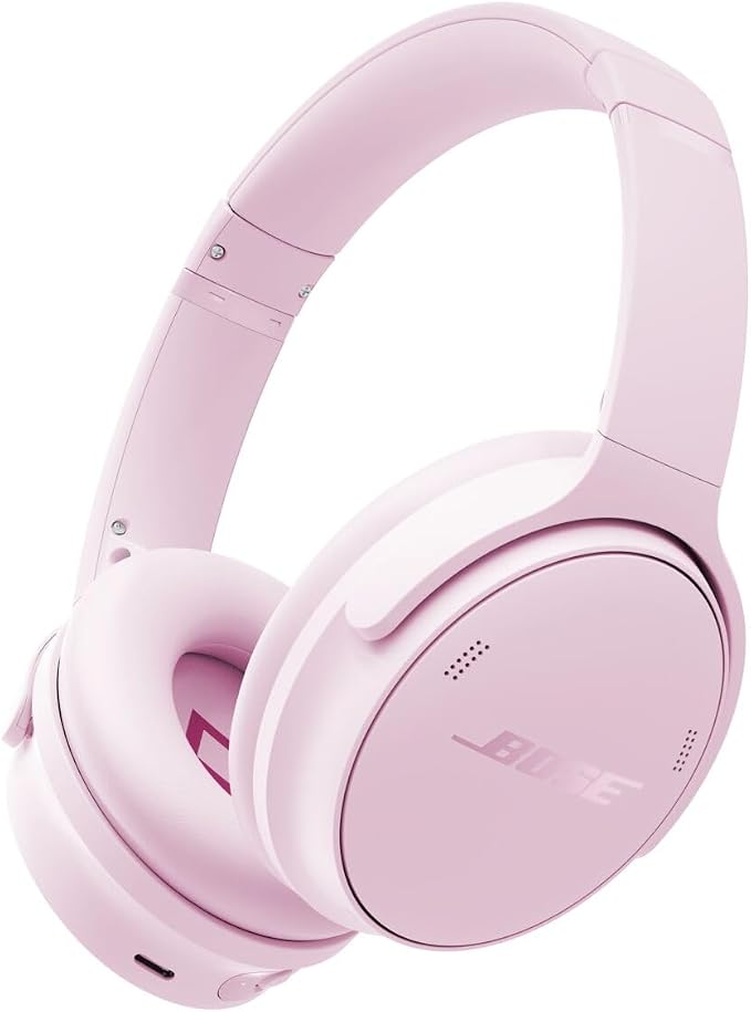 Bose QuietComfort Headphones - Wireless Bluetooth Headphones, Active Over Ear Noise Cancelling and Mic, USB-C Charging, Deep Bass, Up to 24 Hours of Playtime, Petal Pink - Limited Edition Color by Unknown