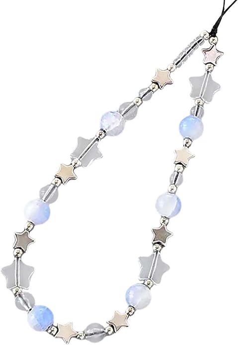 Beaded Phone Charm Lanyard Strap Girly Style Fixed Beads Pearl Lanyards by Staqlo