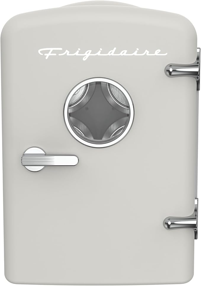 Frigidaire Retro Mini Personal Fridge Cooler, Holds Up to 6 Cans (1 Gal), Portable & Compact, AC Plug & 12V Car Charger (Moonlight) - Image 2