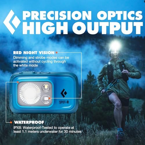 BLACK DIAMOND Spot 400-R Headlamp, Rechargeable, Dimmable, Waterproof, Azul - Image 4