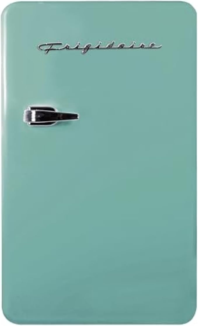 Frigidaire Retro Compact Refrigerator with Chiller, 3.2 cu ft Countertop Fridge, Built-In Bottle Opener, Rounded Corners, Premium, for Office, Bedroom, Dorm Room, Cabin, 18.5D x 20W x 31.5H (Mint) by Unknown