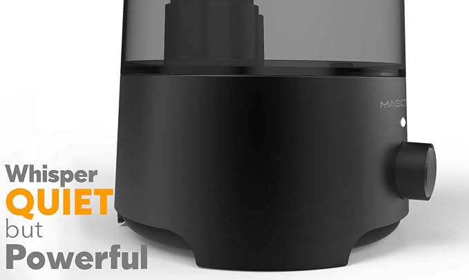 Magictec Cool Mist Humidifier, 2.5L Essential Diffuser for Bedroom and Baby, Adjustable Mist Output, Auto Shut Off, Super Quiet 360 Nozzle - Lasts Up to 24 Hours, Black - Image 2