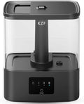 KZF 4L Top Fill Humidifiers for Bedroom & 60H Runtime - Cool Mist Humidifier, 3 Mist Levels, 8H Timer, Essential Oil Tray, Humidity Display, Quiet for Bedroom, Baby, Plants, Large Room (Black, 3.8L) by BreathePureLiveNaturally