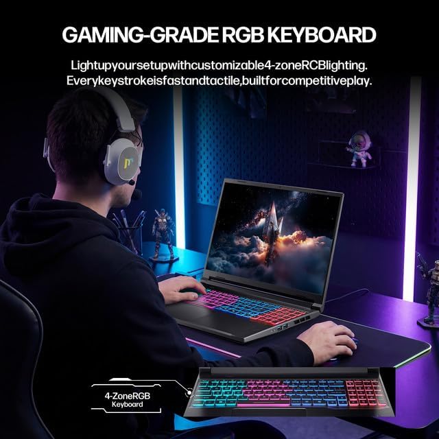 Acer Nitro V 16S AI Gaming Laptop,Ryzen 7 260, GeForce RTX 5060 8GB GDDR7 | 16" WUXGA IPS 180Hz Display, 32GB DDR5 RAM, 2TB Gen 4 SSD, Win 11 Home, Wi-Fi 6, 4 Zone-RGB Backlit KB, HHDMI,w/Headsest - Image 9