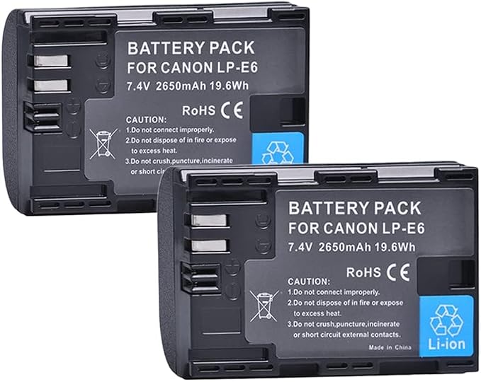 Batmax 2Pcs 2650mAh LP-E6 LP-E6N Battery + LED Dual Charger - Image 3