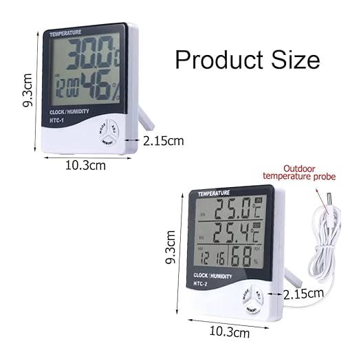 Temperature Humidity Meter, LCD Electronic Digital Outdoor/Indoor Thermometer - Image 4