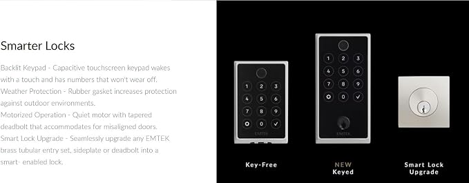 Emtek EMP21211US4 Empowered 2 Electronic Touchscreen/Fingerprint Key Free Entry - Image 3