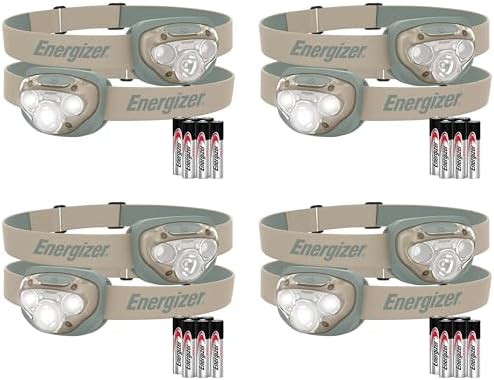 Energizer LED Headlamp PRO, IPX4 Water Resistant Headlamps, High-Performance Head Light for Outdoors, Camping, Running, Storm, Survival LED Light for Emergencies (Batteries Included) | (Pack of 8) by Energizer