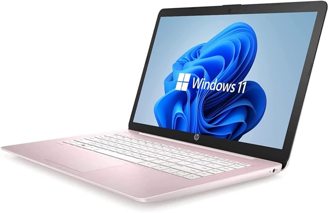 HP 14" HD Laptop, Windows 11, Intel Celeron Dual-Core Processor Up to 2.60GHz, 4GB RAM, 64GB SSD, Webcam, Dale Pink (Renewed) - Image 3