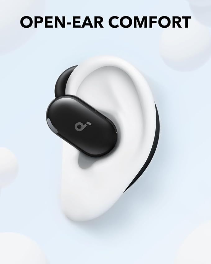 Soundcore V20i by Anker Open Ear Earbuds, Open Ear Headphones True Wireless | Adjustable Hooks, Ultra-Comfort, Snug Fit, Power Sound, Clear Calls, IP55, 36H Playtime, Bluetooth 5.4, Multipoint Connection - Image 2