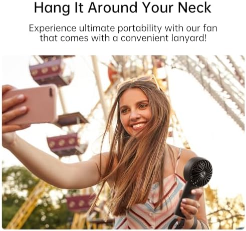 JISULIFE Handheld Portable Fan, 5000mAh Stronger and Longer-Lasting Battery - Image 5