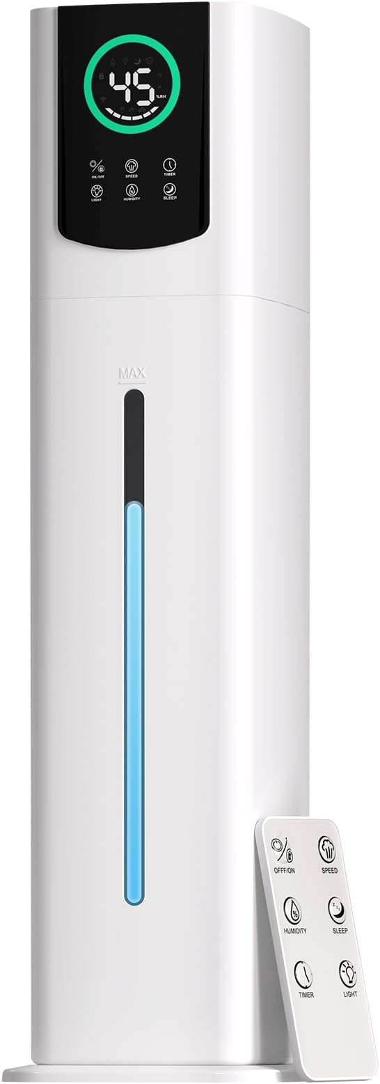 AreShark 2.4 Gal/9L Humidifier for Bedroom, Large Room 500ft², Cool Mist Air Humidifiers with 75H Runtime, Humidity Setting, Easy to Clean, Top Fill, 30dB Quiet, for Plants, Adults, Nursery, Kids by Unknown