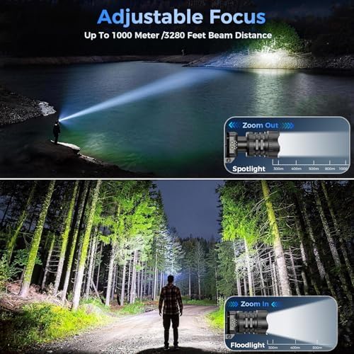 Curtsod Rechargeable LED Headlamp 2-Pack - 99000 Lumens Super Bright with Motion Sensor & 90° Rotation - Waterproof Headlight for Camping, Hiking, Running - 3 Light Modes - Image 2