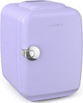 CROWNFUL Mini Fridge, 4 Liter/6 Can Portable Cooler and Warmer Personal Refrigerator for Skin Care, Cosmetics, Beverage, Food,Great for Bedroom, Office, Car, Dorm(Purple) by CROWNFUL
