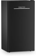 3.2 Cu. Ft. Single Door Mini Fridge with Freezer, Adjustable Thermostat, Energy Saving Low Noise Small Refrigerator for Bedroom Office Dorm, Black by Frestec