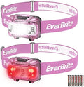 EverBrite Headlamp, 2 Pack Kids Headlamp with Red Light and Memory Function, Head Lamp for Adults and Kids with 5 Modes, Bright Headlamps for Camping, Running, Christmas Gifts, Batteries Included by EverBrite