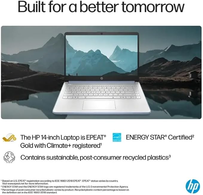 HP 2025 Student Business Laptop, Intel Processor N150(up to 3.6 GHz), 14 Inch LED Screen,16G RAM, 256GB Storange (128GB UFS+128GB MSD),1 Year Office 365, Windows 11 Home,Sky Blue w/YYY Accessories - Image 7