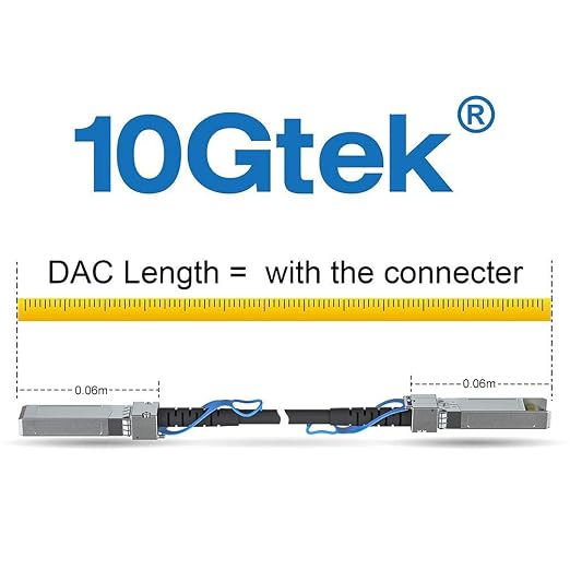 10Gtek SFP+ DAC Twinax Cable, 10G SFP+ to SFP+ Direct Attach Copper Patch - Image 4