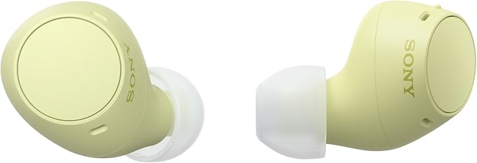 Sony WF-C510 Truly Wireless Bluetooth Earbud Headphones, Butter Yellow | Comfortable & Compact Fit, Up to 22 Hours of Battery, Multipoint Connection, Ambient Sound Mode. IPX4 Water Resistant by Unknown