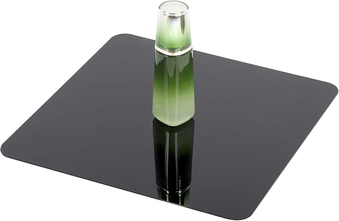2 Packs 12 x 12 Inch Acrylic Black Reflective Display Table Riser - Image 5