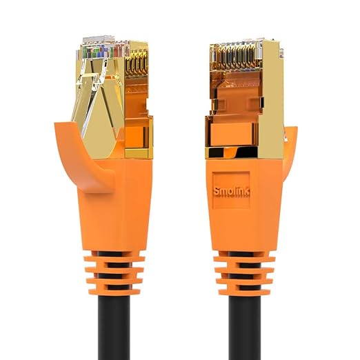 Cat8 Ethernet Cable 100ft, Indoor & Outdoor LAN Cable 26AWG Heavy Duty by Smolink