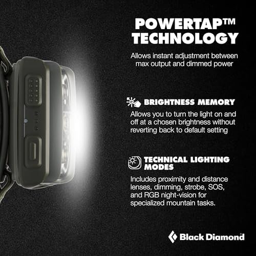 BLACK DIAMOND Storm 550 Headlamp, USB-C Rechargeable, Dimmable, Tundra - Image 3