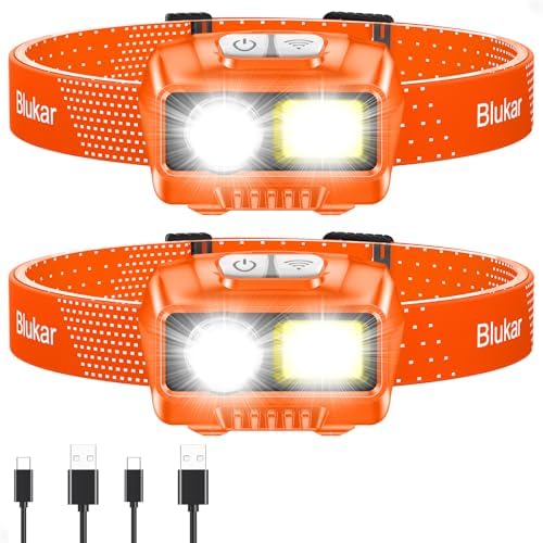 Blukar LED Headlamp Rechargeable, 2000L Super Bright Headlight Flashlight by Blukar