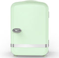 Electactic Mini Fridge for Skincare, 4L/6 Cans Portable Compact Cosmetic Fridge, Retro Desktop Fridge with AC/DC Adapters, Small Cooler and Warmer for Beverage, Makeup, Bedroom, Office, Kids, Green by Electactic