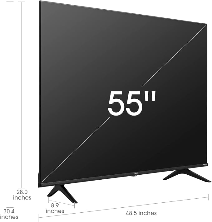 Hisense 55-Inch Class A6 Series 4K UHD Smart Google TV with Alexa Compatibility, Dolby Vision HDR, DTS Virtual X, Sports & Game Modes, Voice Remote, Chromecast Built-in (55A6H) , Black - Image 3