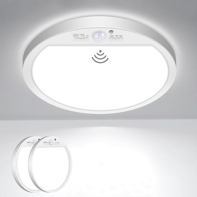 slochi 2Pack Motion Sensor Light Indoor Wired, 8.7 Inch 3000K/4000K/6500K by CeilingLights