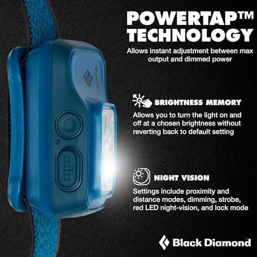 BLACK DIAMOND Spot 400-R Headlamp, Rechargeable, Dimmable, Waterproof, Azul - Image 3