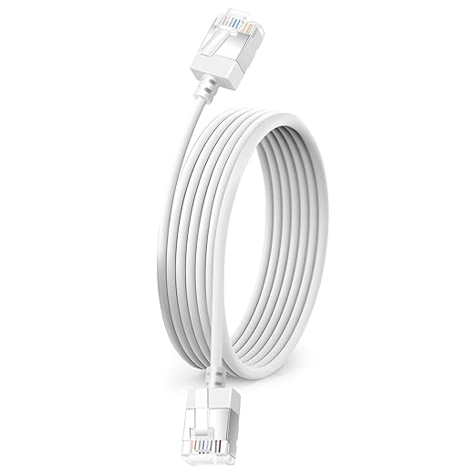 Ultra Slim Cat 6 Ethernet Cable 6.6 Feet, Flexible Rj45 Cat 6a LAN Cord by DUTEVOLNS