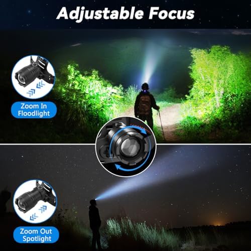 KYEKIO 3Pack Ultra Bright LED Headlamp Rechargeable, Head lamp for Adults - Image 3
