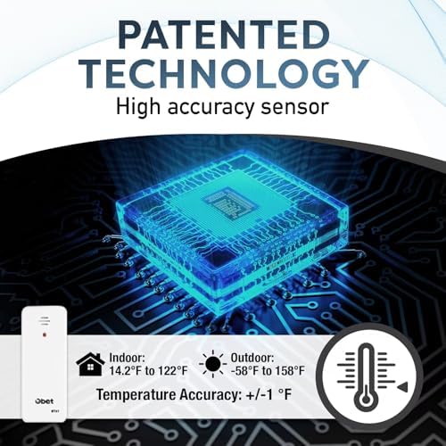 OBET Outdoor Thermometer Wireless Indoor Outdoor Digital Thermometer Remote - Image 5