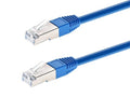 Monoprice Cat6A 20ft Blue Patch Cable Double Shielded 26AWG 10G Pure Bare by Monoprice