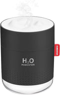 Portable Mini Cool Mist Humidifier, 500ml USB Personal Desktop Humidifier for Baby Bedroom Travel Office Home, Auto Shut-Off, 2 Mist Modes, Super Quiet (Black) by Unknown