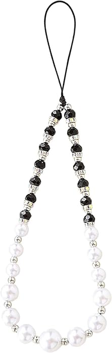 Beaded Phone Charm Lanyard Strap Girly Style Fixed Beads Pearl Lanyards by Staqlo