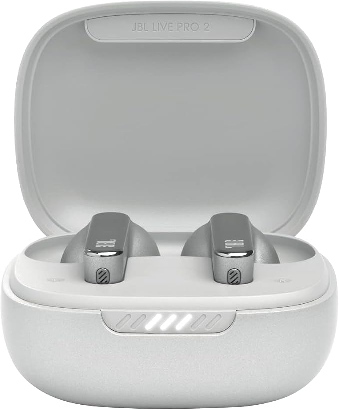 JBL Live Pro 2 TWS - Noise Cancelling Earbuds - Silver | JBL Signature Sound, True Adaptive Noise Cancelling with Smart Ambient, 40 1030 hours of playback with wireless charging - Image 9