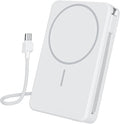 Magnetic Power Bank, 10,000mAh Wireless Portable Charger for Mag-Safe 15W Fast Charging, Battery Pack with USB-C Cable 20W In/Out for iPhone 17e/Air/17/16/15/14/13/12/Plus/Pro/Pro Max, AirPods & More by Gatatol