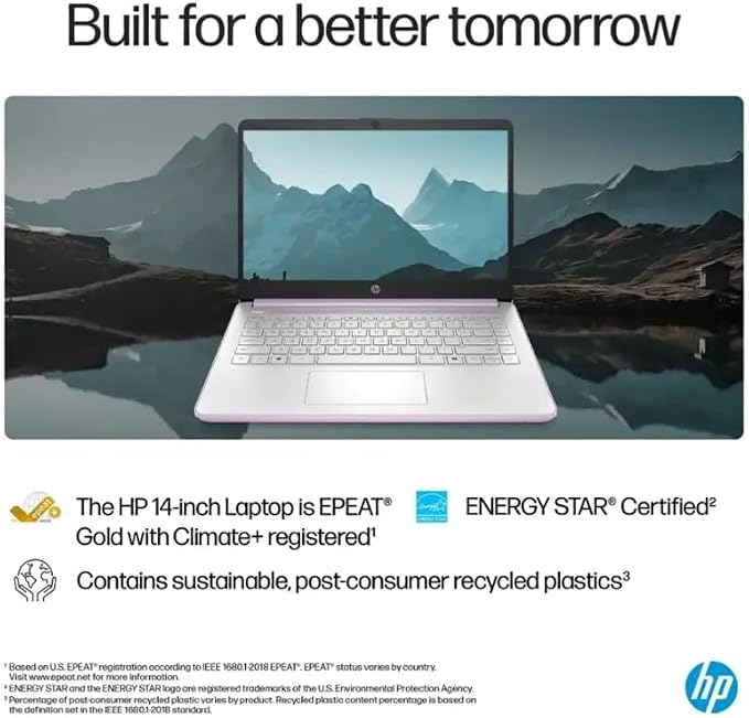 HP 2025 Student Business Laptop, Intel Processor N150(up to 3.6 GHz), 14 Inch LED Screen,8G RAM, 128GB Storange,1 Year Office 365, Windows 11 Home,Honey Lavender,w/YYY Accessories - Image 7